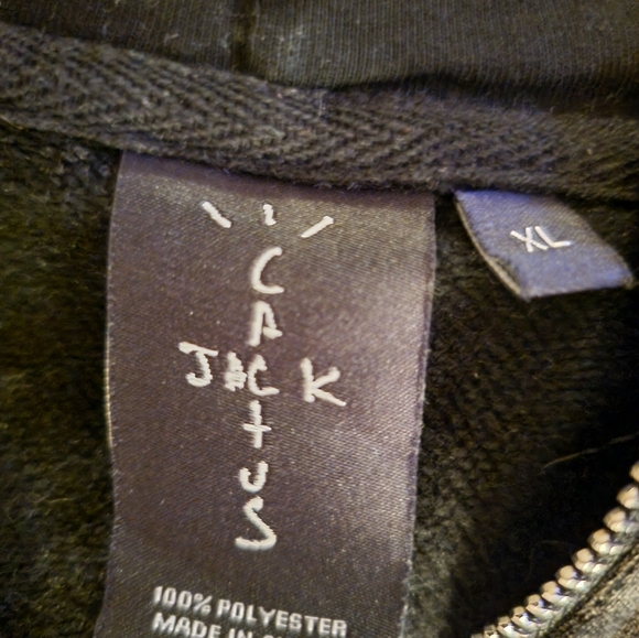 Travis Scott Cactus Jack for Fragment Skeleton Graffiti Full Zip Hoodie size XL - Picture 3 of 4